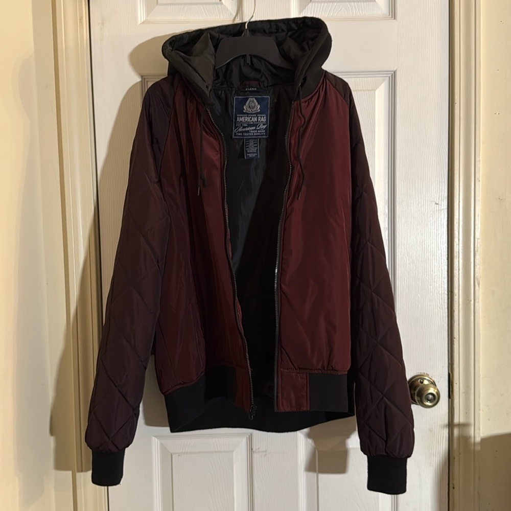 Purple and Black Bomber Jacket - XL
